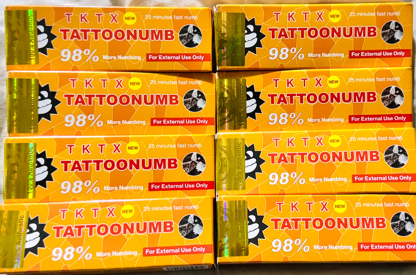 TKTX 98% Amarela , Preta ou Verde, Pomada para Tatuagem, Micropigmentação Sem Dor