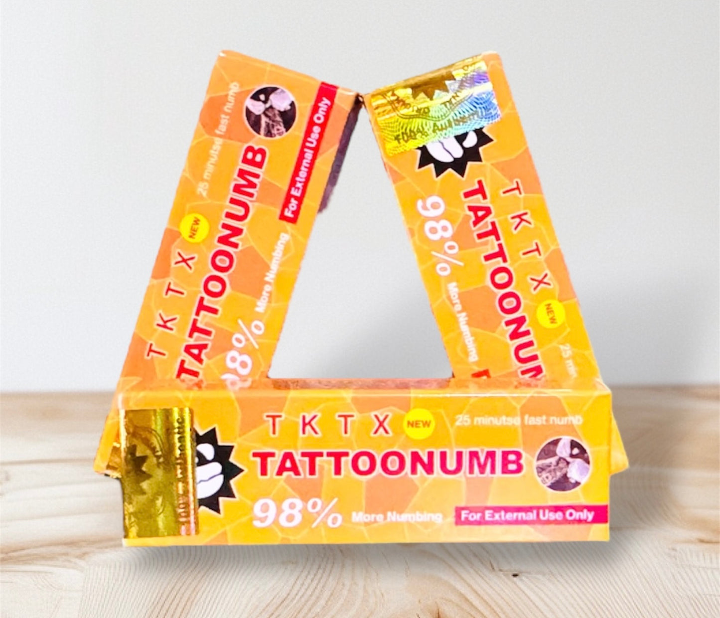 TKTX 98% Amarela , Preta ou Verde, Pomada para Tatuagem, Micropigmentação Sem Dor