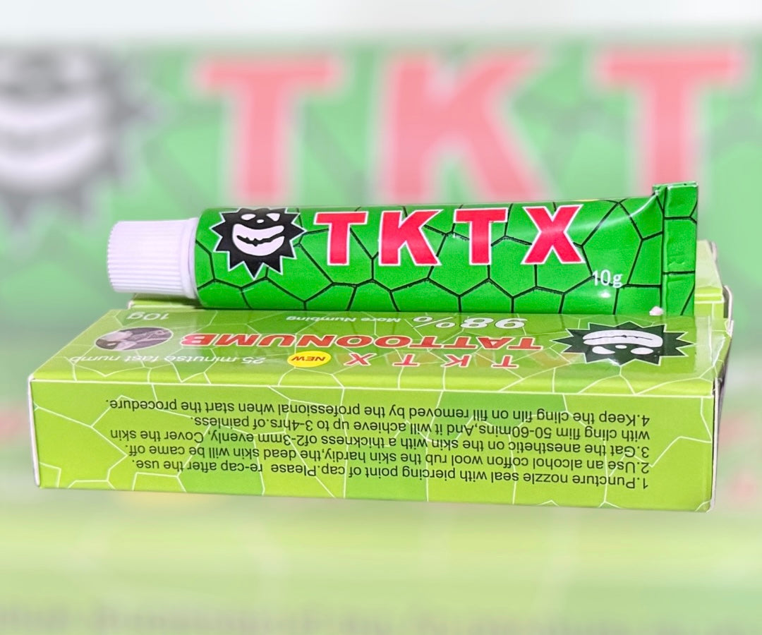 TKTX 98% Amarela , Preta ou Verde, Pomada para Tatuagem, Micropigmentação Sem Dor