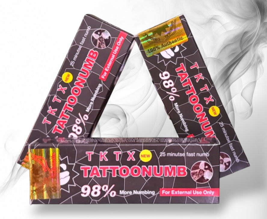 TKTX 98% Amarela , Preta ou Verde, Pomada para Tatuagem, Micropigmentação Sem Dor